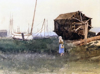 Fishing Nets Drying, 1881 by Denis Miller Bunker
